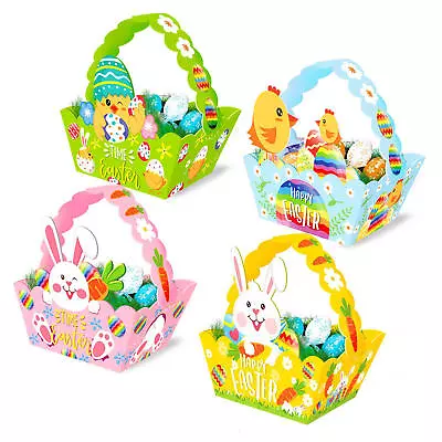 12Pcs Cute Bunny Rabbit Easter Gift Baskets Easter Chocolates & Eggs Boxes • £9.57