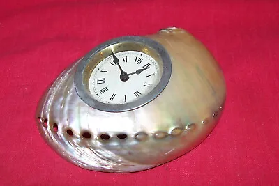 For Repair Small Vintage Wind Up Sea Shell Clock Nautical Boat Ships Cabin Mini • $17.95