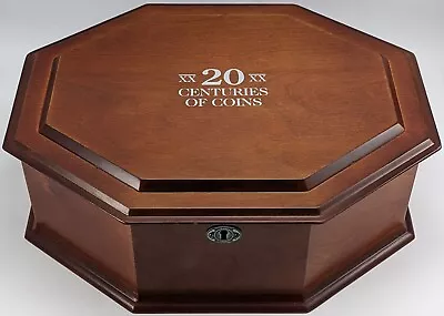 Danbury Mint  20 Centuries Of Coins  Collection Empty Wooden Storage Box • £30