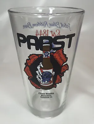 Rare PBR Art Series Pabst Blue Ribbon Beer 16 Oz. Pint Draft Glass Richmond VA • $25