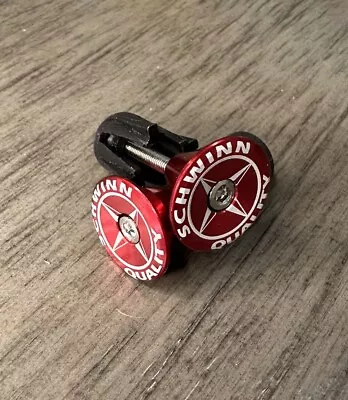 Schwinn Star Quality Repop Bicycle Bike Handlebar Bar End Plugs Red • $19