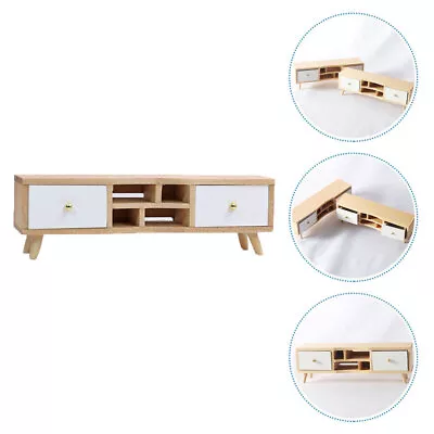  3 Pcs Kids Chest Of Drawers Wooden Tv Stand Furniture Miniatures Cabinet • £23.99