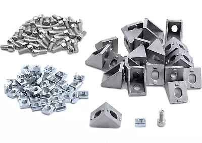 Aluminium Corner Brackets With T-slot Nuts And Hex Socket Screw Bolt • $12.79