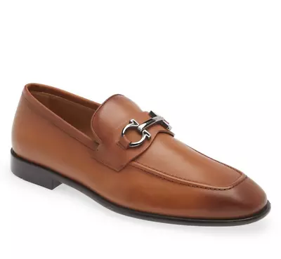 Salvatore Ferragamo Men's British Tan Gancini Buckle Loafers Size 11 Med Width • $585