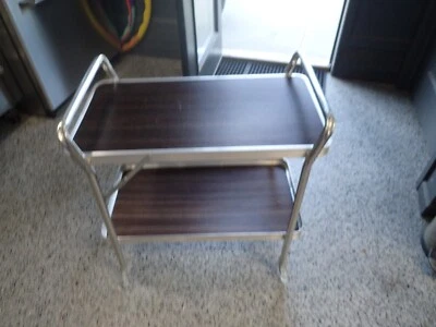 $119.99 • Buy Vintage Mid Century Modern Folding Bar / Serving Cart / Kitchen Utility Cart
