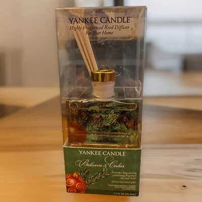 Yankee Candle Balsam & Cedar Reed Diffuser Scented Oil 1.2 Oz New • £24.13
