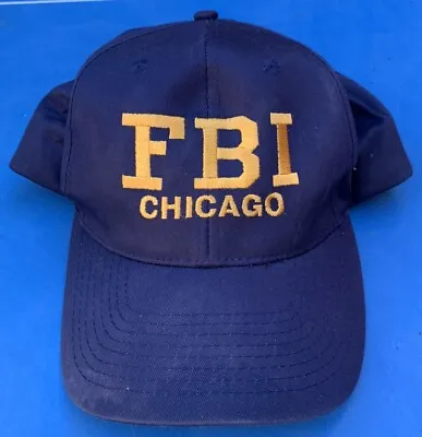 FADED Vinatge FBI Chicago Police Faded Navy Blue Adjustable Snapback Hat • $13.99