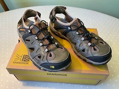 Karrimor Walking Sandals Size 7 Adjustable Hook & Loop And Bungee Unisex Brown • £2.50