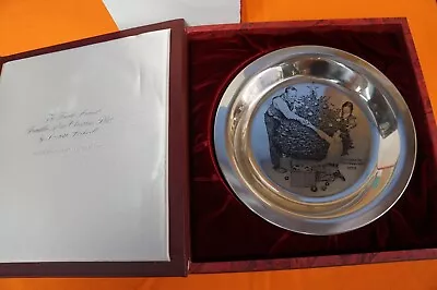 Norman Rockwell Sterling Silver Plate  Trimming The Tree  1973 8  W/Box • $174.99