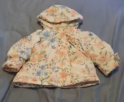 12-18 Months Baby Girl Floral Hooded Coat • £3