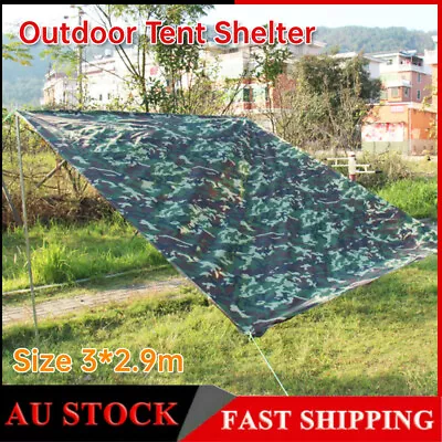 Outdoor Waterproof Army Camo Tent Tarp Sheet Canopy Awning Rain Cover (3 X 2.9m) • $23.04