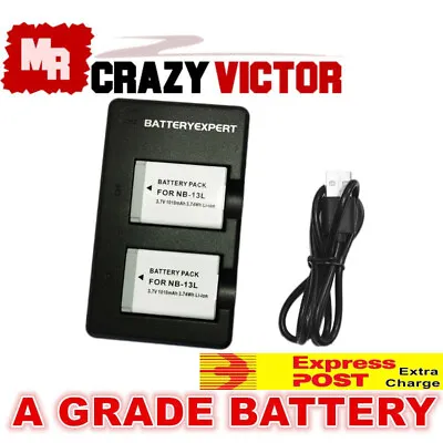 NB-13L Battery Charger For Canon PowerShot G1X Mark III G5X G7X G9X G7X Mark II • $79.95
