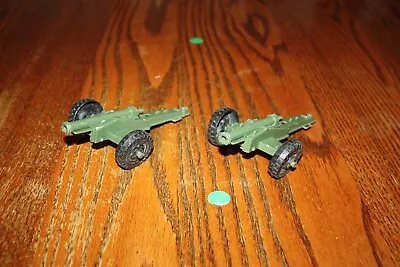 Set Of 2 Vintage MPC Green Army Battlefront Non-Firing Cannons - Marx Timmee • $11.99