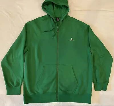 2XL - Vintage Jordan Green Heavy Sweatshirt Hoodie Zip 2000’s 1 3 4 5 6 7 10 11 • $79.99