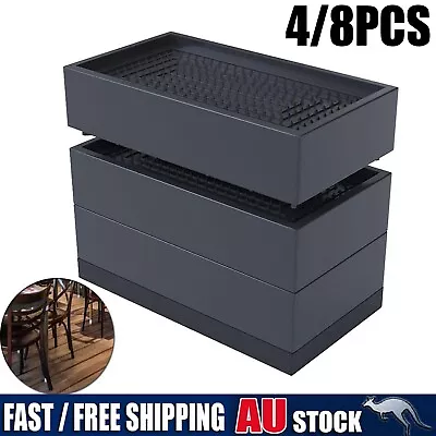 4/8X Heavy Duty L Design Bed Chair Risers Feet Leg Lift Furniture Extra Raisers  • $26.88