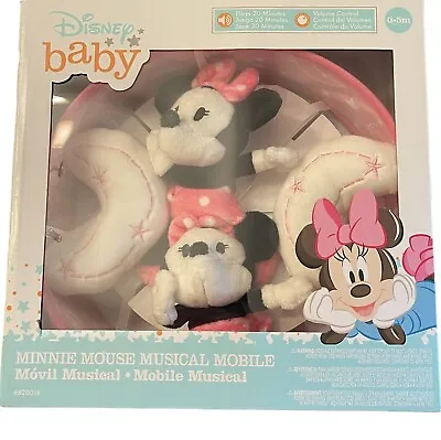 Disney Baby Minnie Mouse Pink/Gray Musical Crib Mobile By Lambs & Ivy • $44.99