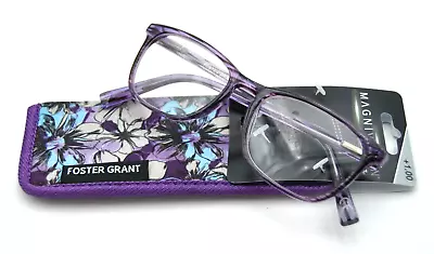 Magnivision By Foster Grant ELANA PRP Reading Glasses W/ Soft Case +1.00 • $15.99