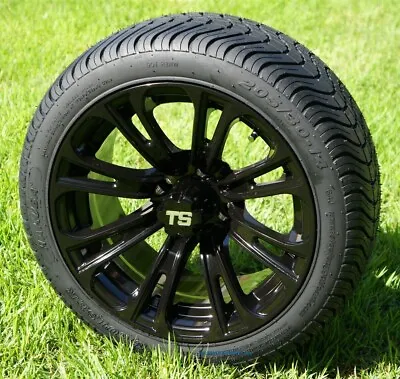 14  Gloss Black Voodoo Wheels & 205/30-14 DOT Low Profile Tires Combo - Set Of 4 • $569.95