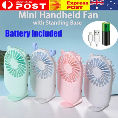 $8.99 • Buy Portable Mini Hand-held Small Folding Desk Fan Cooler Cooling Pocket Gift AU