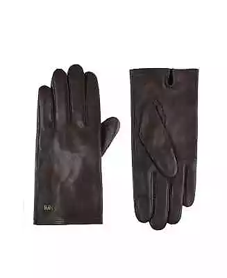 Michael Kors Women's Brown Leather Tech Gloves Size MEDIUM • $49.99