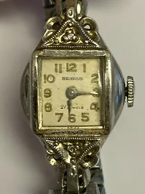 Working Vintage 1960's Ladies Benrus 21J 10K RGP Bezel Mechanical Watch ED • $58