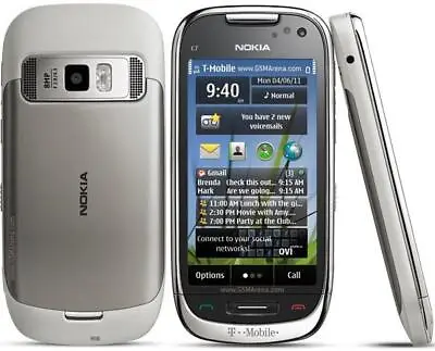 £19.99 • Buy Nokia C7 Unlocked 8GB Silver 3G Dual Sim 3.5  Inch Symbian Good Condition