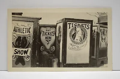 1920's-30's Circus Carnival Amusement Park Ticket Booth Entrance Signs Photo Vtg • $29.99