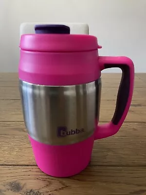 Bubba 34oz Desk Mug Pink Plastic & Stainless Steel Insulated Hot Cold Very Nice! • $17.95