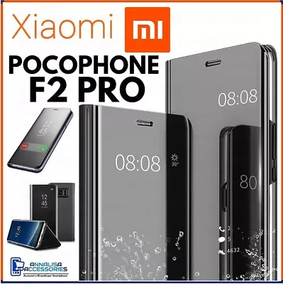 $10.95 • Buy For XIAOMI POCOPHONE POCO F2 PRO CLEAR VIEW FLIP CASE SMART BOOK MIRROR COVER