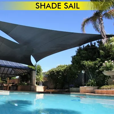 Sun Shade Sail Waterproof Heavy Duty Garden Patio Awning Canopy 98% UV Block UK • £10.99