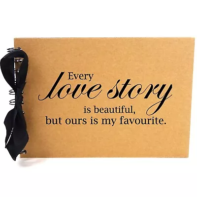 Ribbon Love Story Photo Album Scrapbook Blank White Pages A5 • £8.99