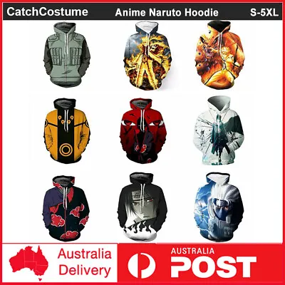 Naruto Hoodie 3D Printed Hooded Sweatshirt Sweater Jacket Coat Cosplay Costume • $35.39