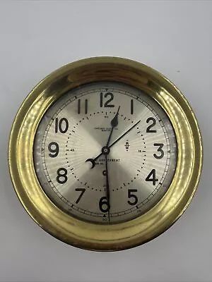 Chelsea Ships Clock 10 1/2 Diam Circa 1950s #597374 Brass WORKING CONDITION! • $1500