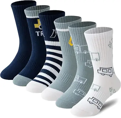 Kids Boys Socks Seamless Crew Socks Crazy Funny Athletic Sport Socks • £17.15