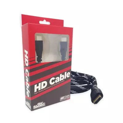 4K HDMI Braided Cable Cord For XBOX ONE 360 PS3 PS4 SWITCH HDTV 5ft - Old Skool • $8.99