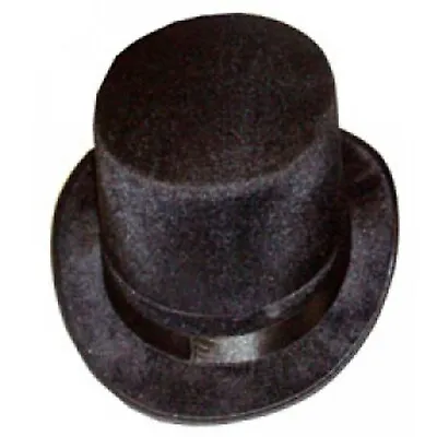 Mens Gents Unisex Top Hat Indestructible Men's Black Velour Topper Hat 1920s • £6.99