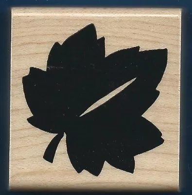 MAPLE TREE LEAF JRL DESIGN Co Craft Hobby Wood Mount RUBBER STAMP • $2.79