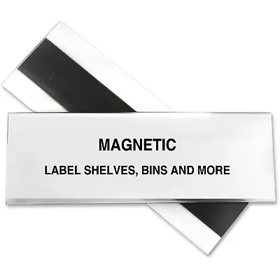C-Line Label Holder Magnetic F/ Shelf/Bin 2 X6  10/BX Clear 87247 • $15.98