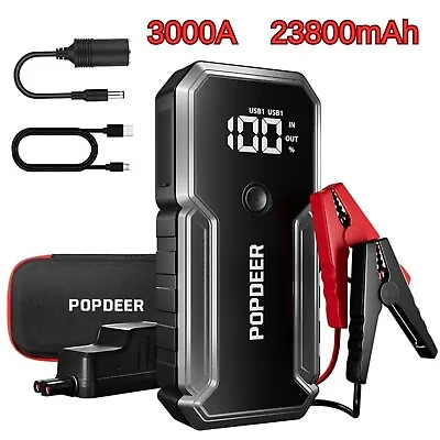 3000A Car Jump Starter Pack Booster Powerbank 23800mAh USB Smart Battery Charger • £112.80