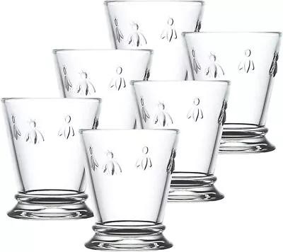 La Rochere Napoleon Bee Tumblers Set Of 6-9 Oz - Clear Glass Tumbler W/The... • $72