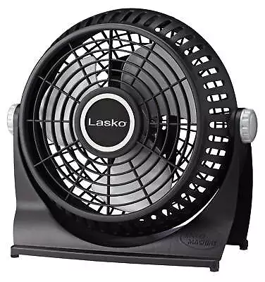 Lasko Breeze Machine 8  Pivoting Floor Fan With 2 Speeds 11.6  H Black Floor Fan • $25.49