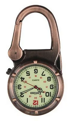 Entino Brand Antique Copper Clip On Carabiner Sturdy FOB Watch Military Style • £12.49