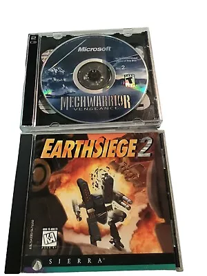 MechWarrior 4 Vengeance Microsoft Windows 98-2000 XP & Earth Siege 2 Untested • $11.99
