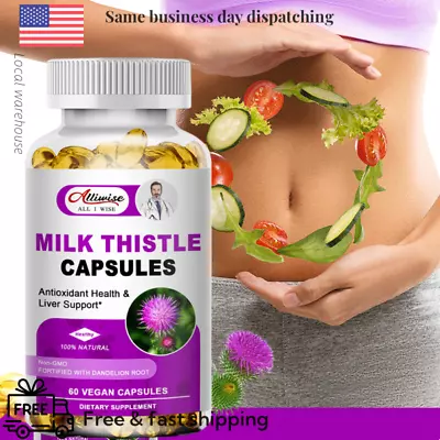 120 Pills Milk Thistle Liver Complex Supplement Supports Healthy Liver Function • $13.50