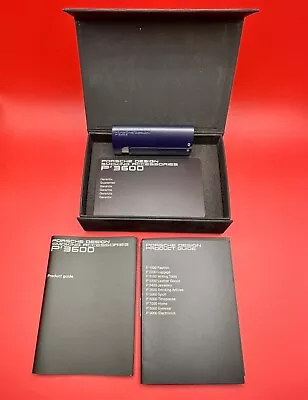 PORSCHE DESIGN P3600 Lighter PD6 Mate Navy Blue Jet Torch Single Flame. • $149.95