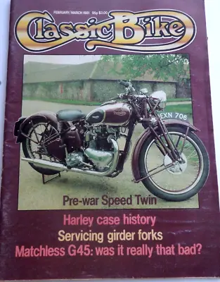 Classic Bike Magazine Feb March 1981 Matchless G45 Triumph Douglas Motorcycle • $5.54