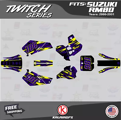 Graphics Decal Kit For Suzuki RM80 (2000-2001) RM80 Twitch Series - Purple • $54.99