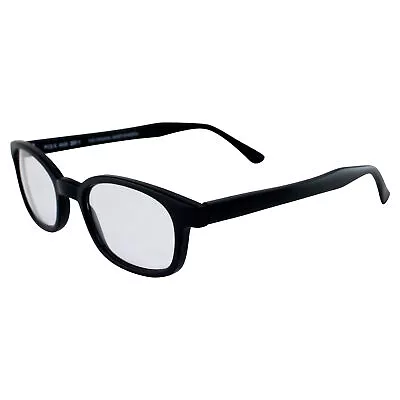 X-KDs Motorcycle Riding Glasses Matte Black Frame Clear Lens • $11.50