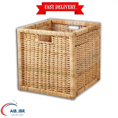 IKEA Storage Basket Rattan Suitable For Expedit Storage Bookcase & Shelving Unit • £26.36