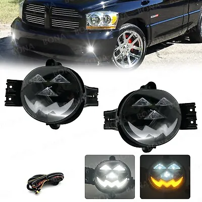 LED Fog Lights Front Bumper Lamps For 2002-2009 Dodge Ram 1500 2500 3500 • $53.39